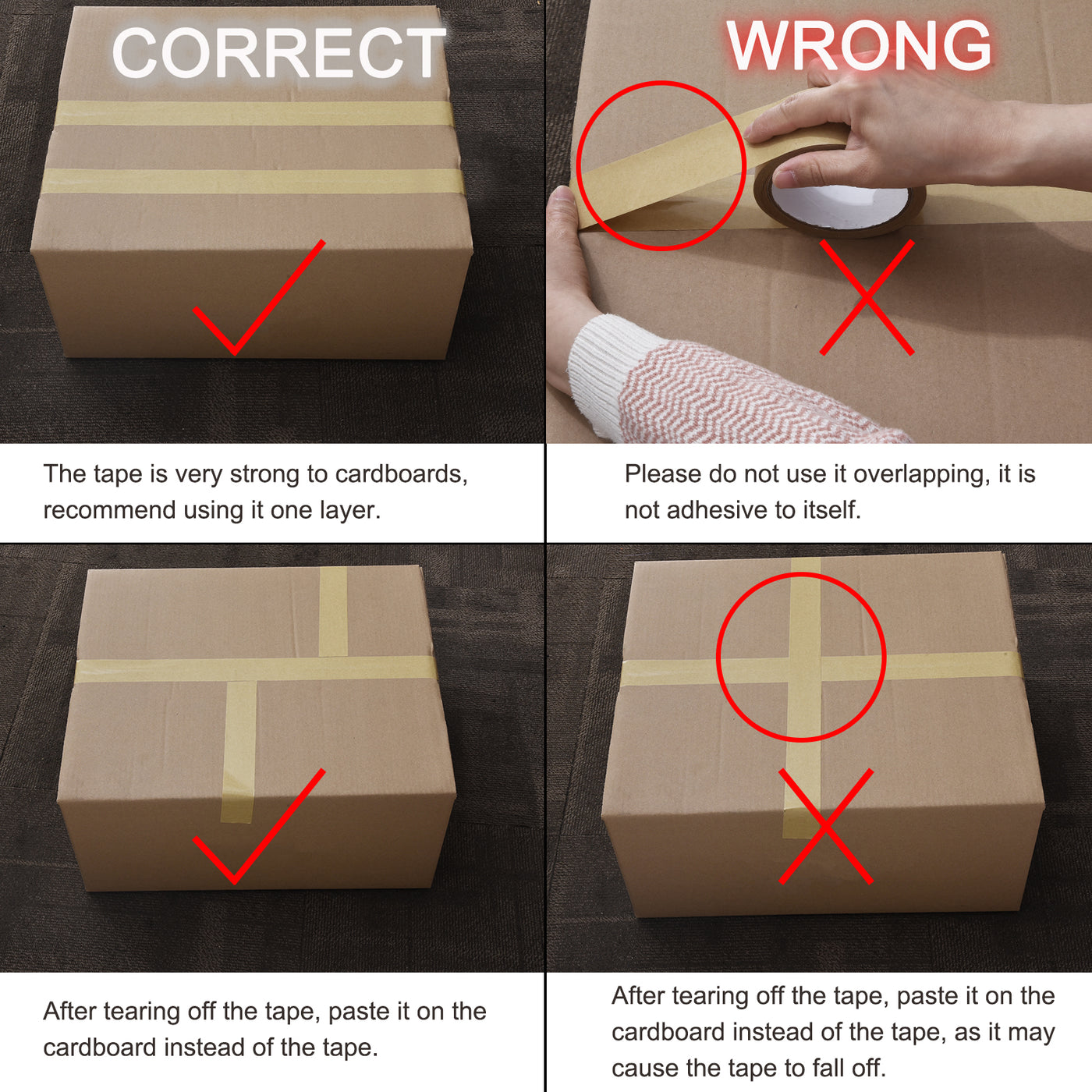 Harfington Paper Tape Self Adhesive Packaging Tape