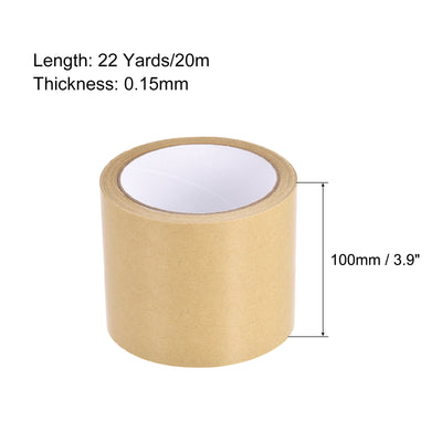 Harfington Brown Paper Tape Self Adhesive Packaging Tape 22 Yards x 3.9 Inch