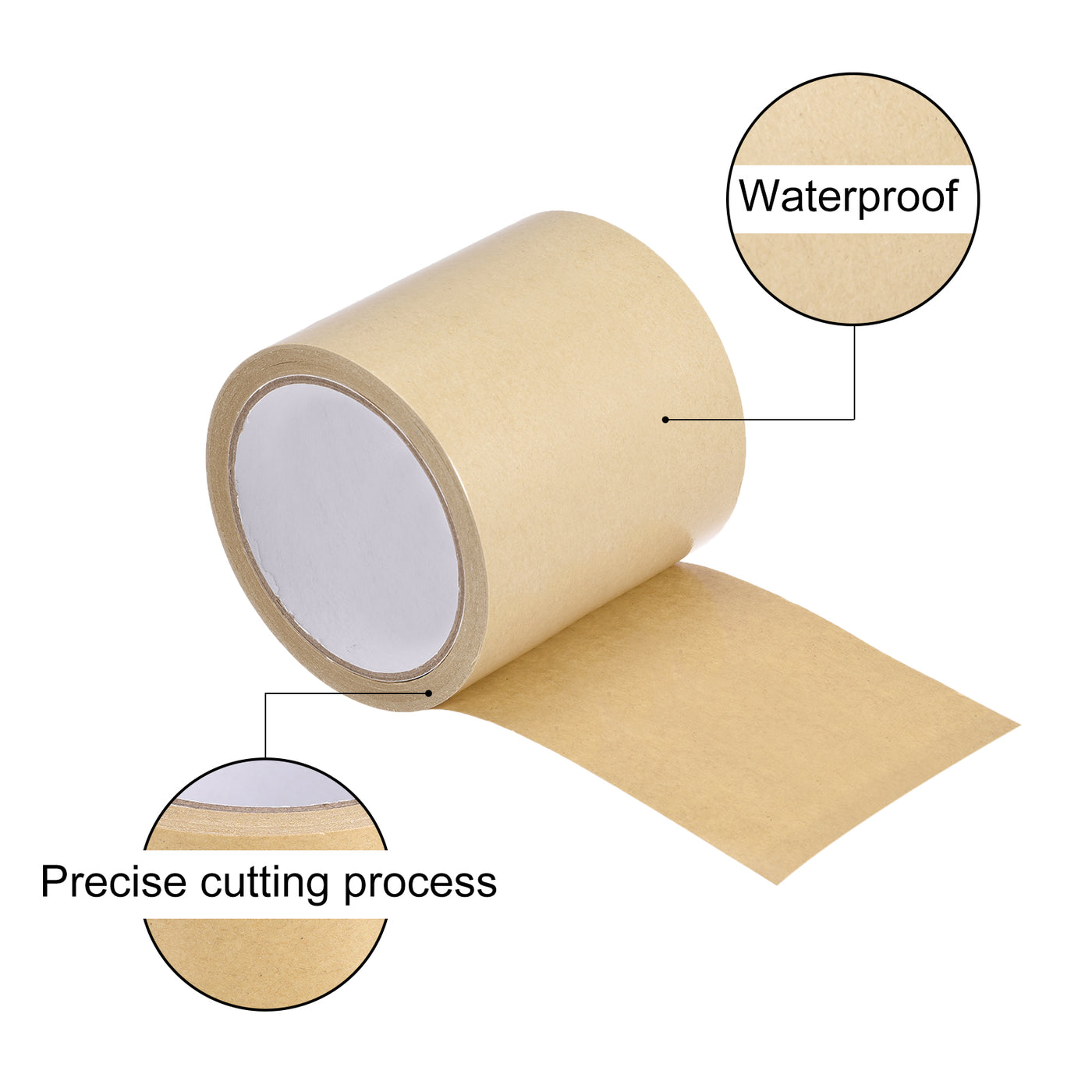 Harfington Brown Paper Tape Self Adhesive Packaging Tape 22 Yards x 3.9 Inch