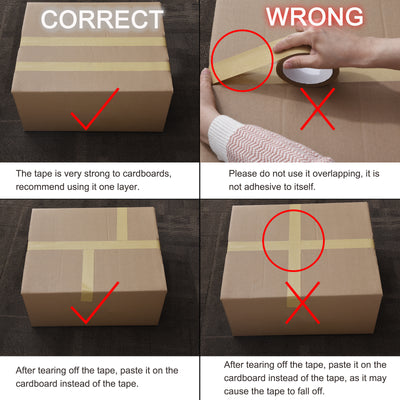 Harfington Brown Paper Tape Self Adhesive Packaging Tape 22 Yards x 3.9 Inch