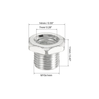 Harfington Lamp Rod 11mm Long M10 Thread Pipe Hexagon Countersunk Flat Head for Chandelier, Galvanized Iron Pack of 10