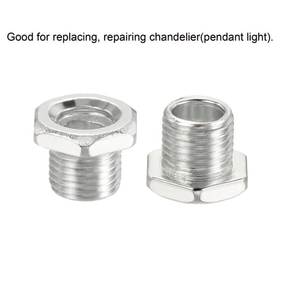 Harfington Lamp Rod 11mm Long M10 Thread Pipe Hexagon Countersunk Flat Head for Chandelier, Galvanized Iron Pack of 10