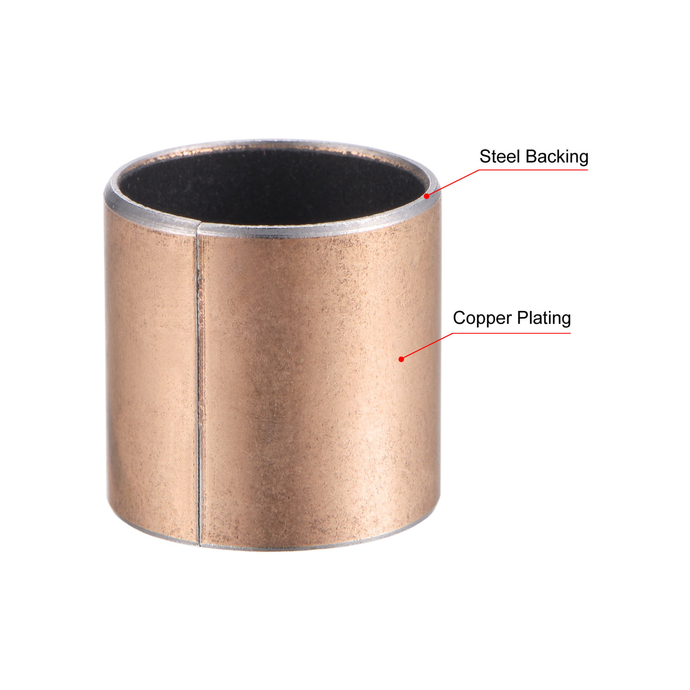 uxcell Uxcell Sleeve Bearing Bore Plain Bearings Wrapped Oilless Bushing