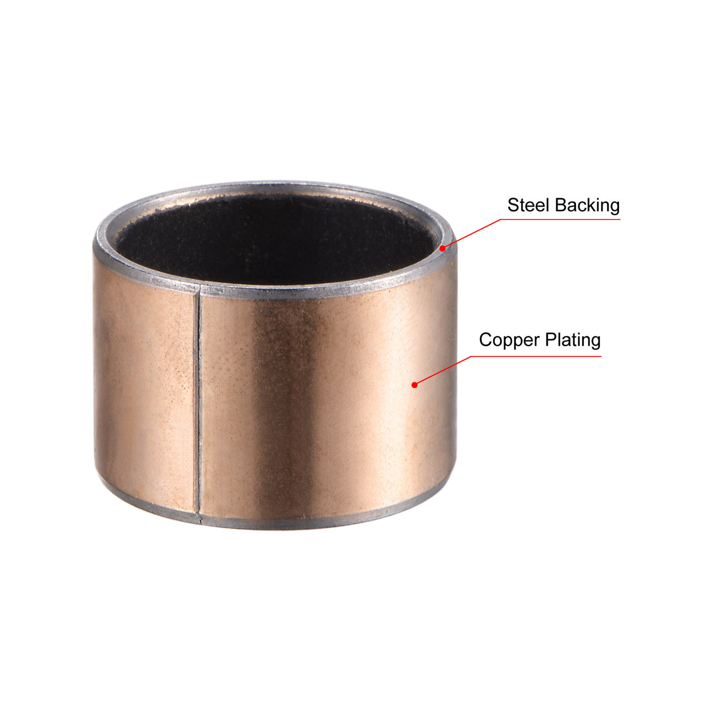 uxcell Uxcell Sleeve Bearing Bore Plain Bearings Wrapped Oilless Bushing
