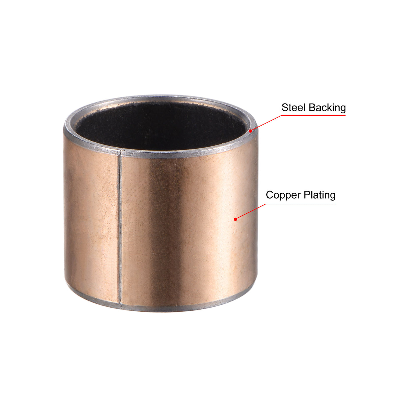 uxcell Uxcell Sleeve Bearing Length Plain Bearings Wrapped Oilless Bushings