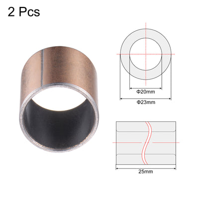 Harfington Uxcell Sleeve Bearing Bore Plain Bearings Wrapped Oilless Bushing