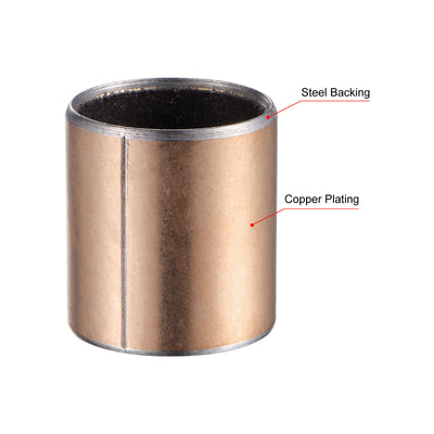 Harfington Uxcell Sleeve Bearing Bore Plain Bearings Wrapped Oilless Bushing