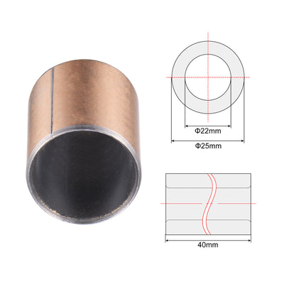 Harfington Uxcell Sleeve Bearing Length Plain Bearings Wrapped Oilless Bushings