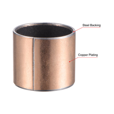 Harfington Uxcell Sleeve Bearing Length Plain Bearings Wrapped Oilless Bushings