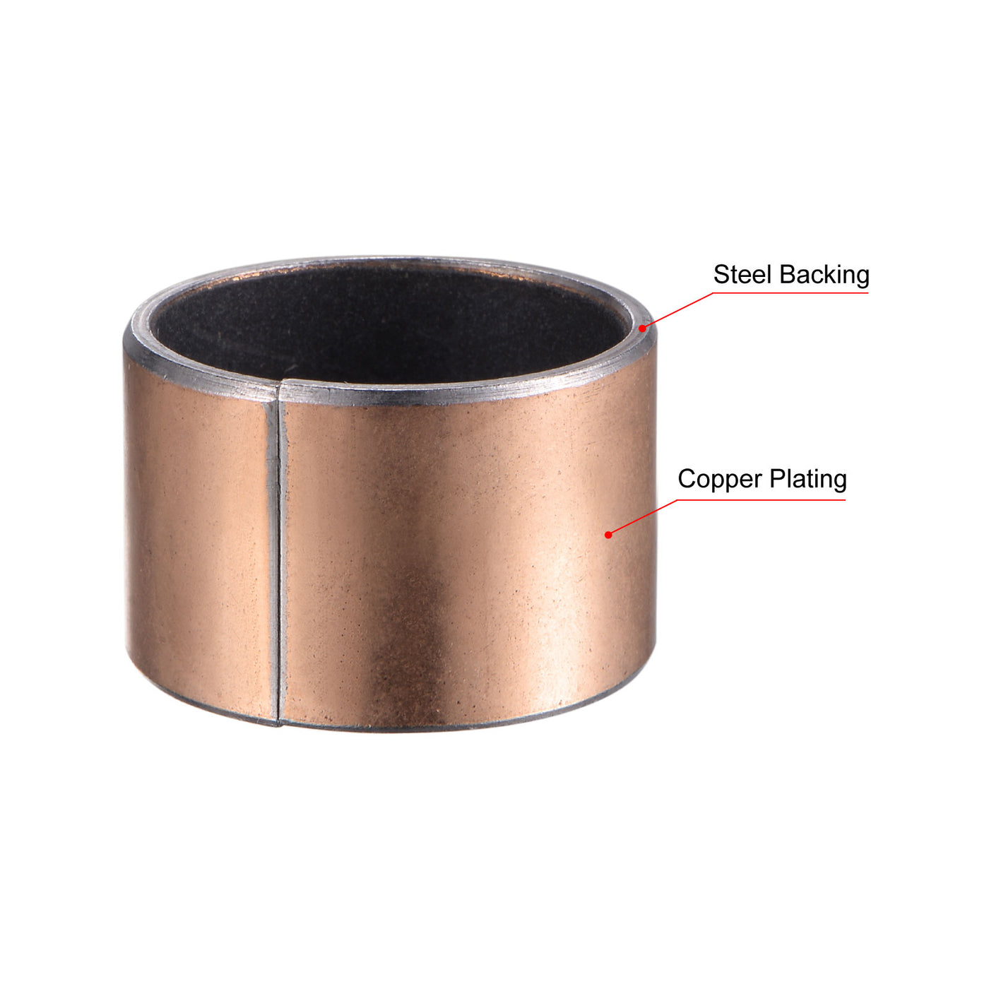 uxcell Uxcell Sleeve Bearing Length Plain Bearings Wrapped Oilless Bushings