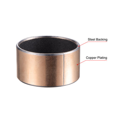 Harfington Uxcell Sleeve Bearing Bore Plain Bearings Wrapped Oilless Bushing