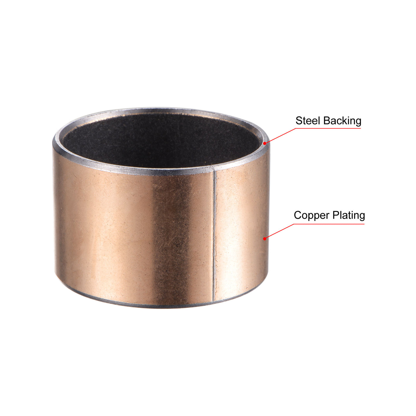 uxcell Uxcell Sleeve Bearing Bore Plain Bearings Wrapped Oilless Bushing