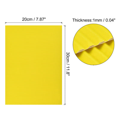 Harfington Corrugated Paper Sheets 25pcs 11.8-inch x 7.87-inch Orange Yellow Cardboard