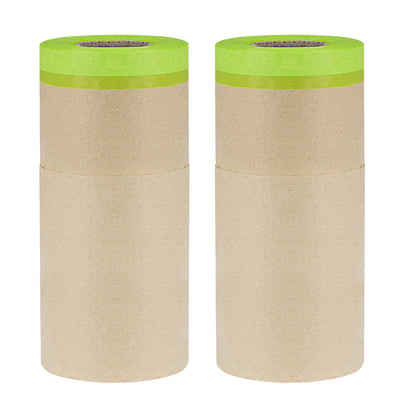 Harfington Pre-Taped Masking Film Brown Paper with Medium-Tack Tape
