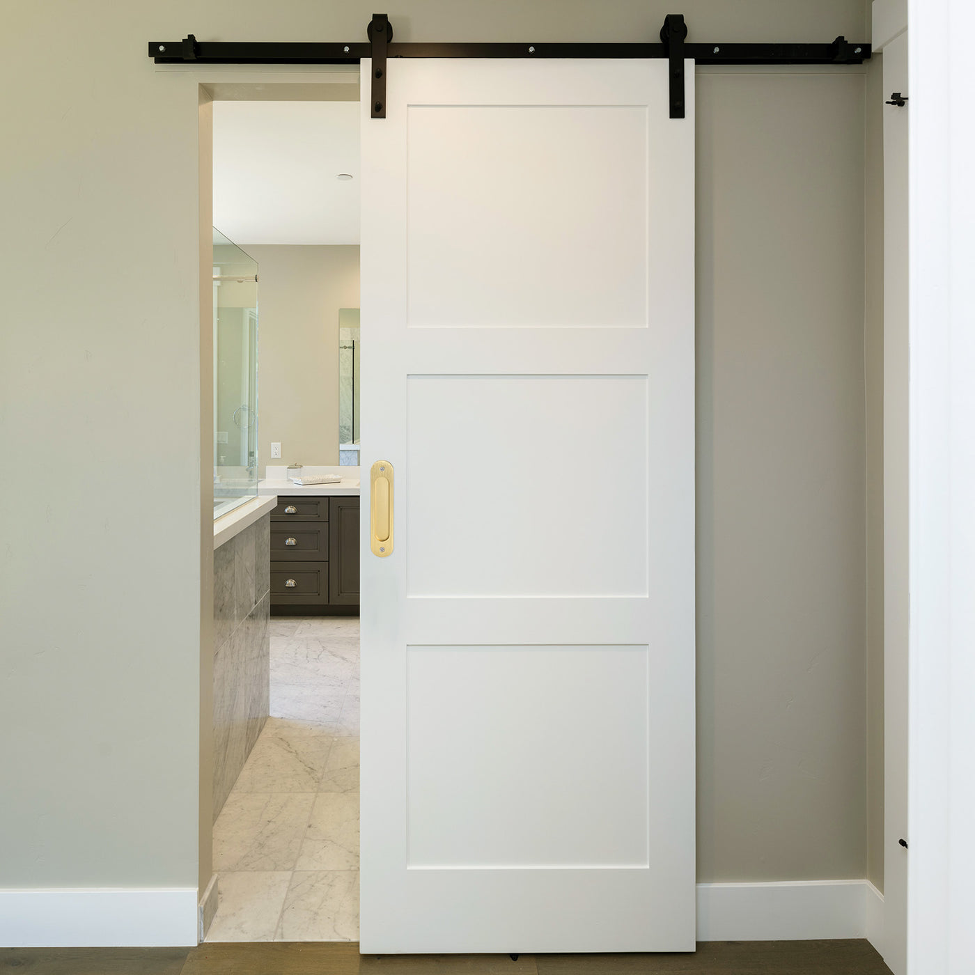 Harfington Finger Flush Pull Handle 180x40x5.7mm Oval for Drawer Door Bright Gold 2pcs