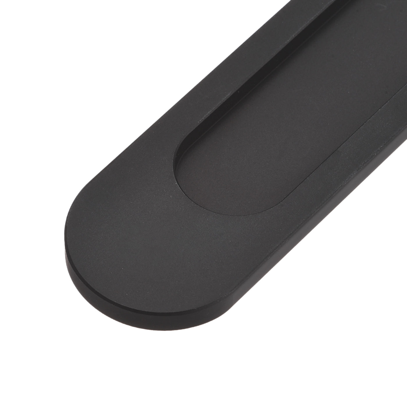Harfington Finger Flush Pull Handle 180x40x5.7mm Oval with Sticker Black