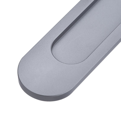 Harfington Finger Flush Pull Handle 180x40x5.7mm Oval with Sticker Grey