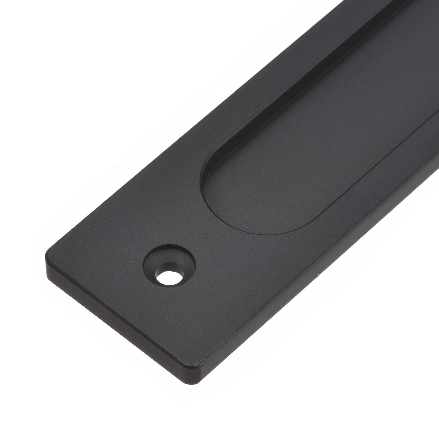 Harfington Finger Flush Pull Handle 180x40x5.7mm Rectangle for Drawer Door Black