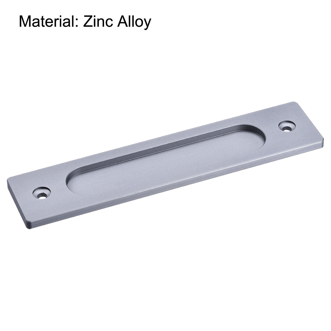 Harfington Finger Flush Pull Handle 180x40x5.7mm Rectangle for Drawer Door Grey