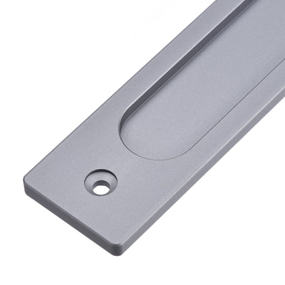 Harfington Finger Flush Pull Handle 180x40x5.7mm Rectangle for Drawer Door Grey