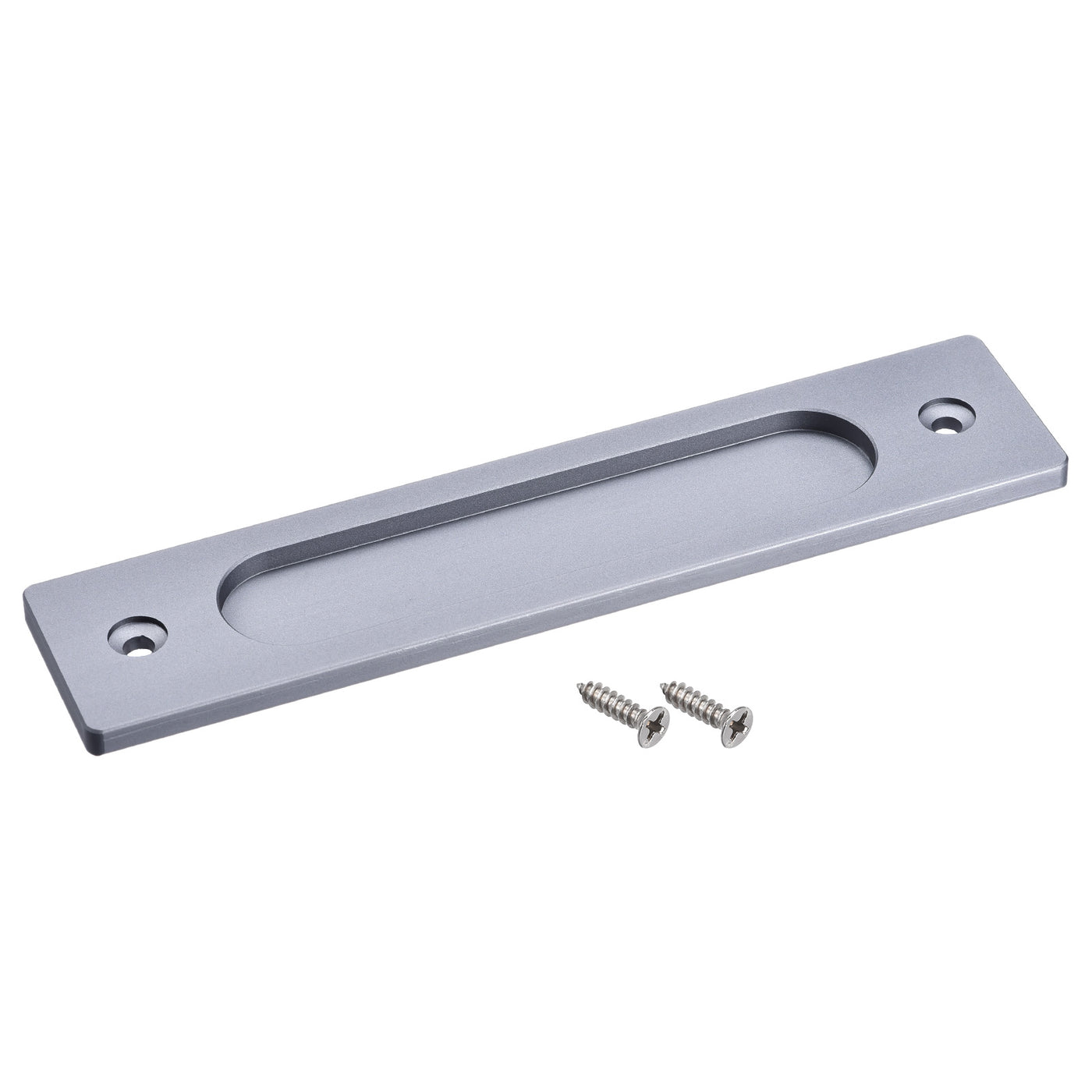 Harfington Finger Flush Pull Handle 180x40x5.7mm Rectangle for Drawer Door Grey