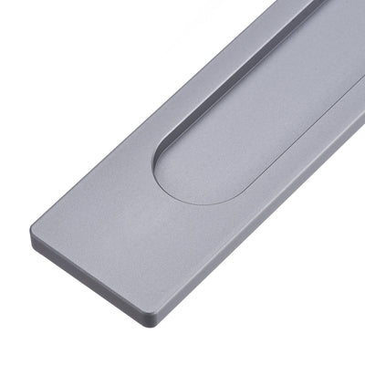 Harfington Finger Flush Pull Handle 180x40x5.7mm Rectangle with Sticker Grey 2pcs