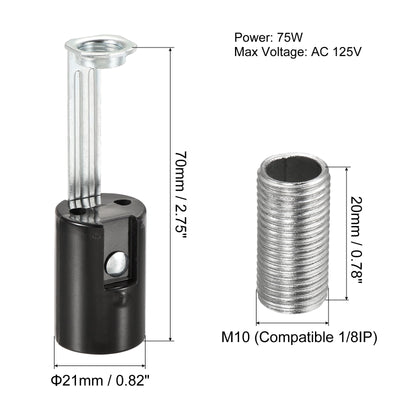 Harfington Lamp Socket, Candle Lamp Holders, Chandelier LED Bracket with Threaded for Bulb