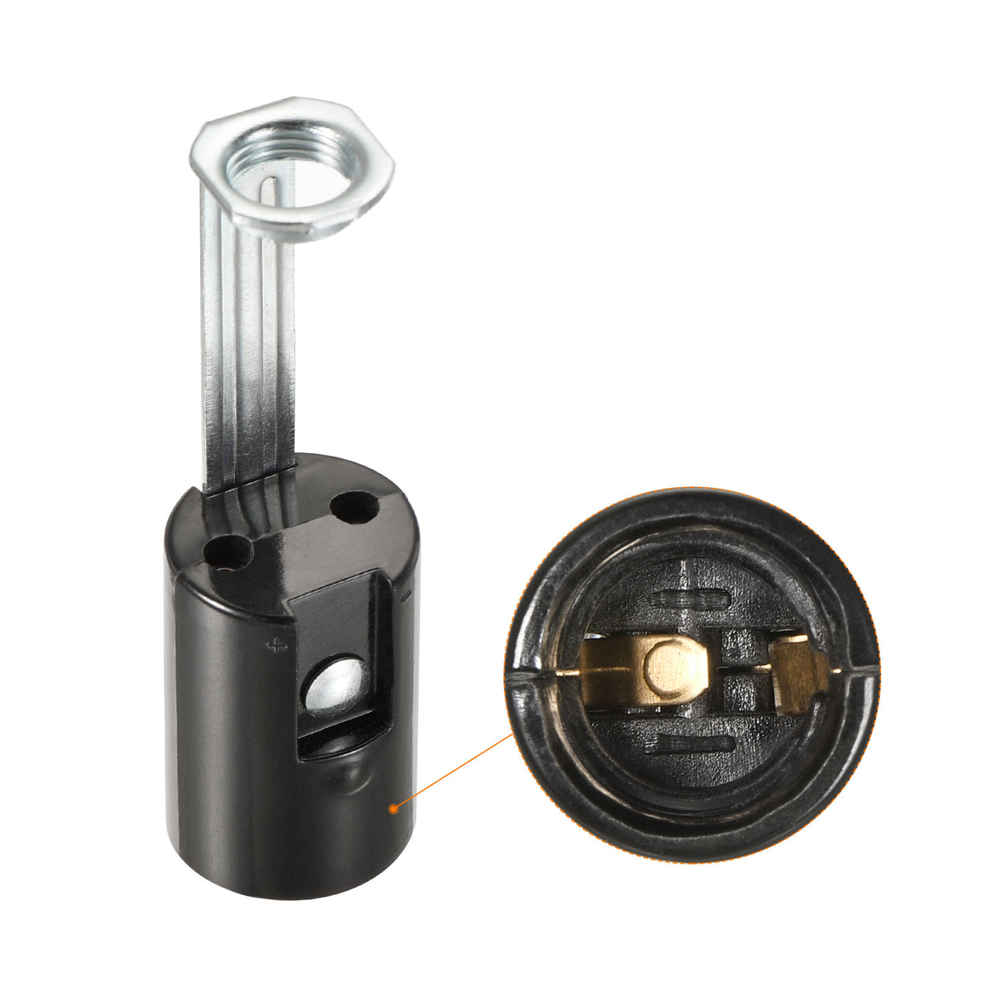 Harfington Lamp Socket, Candle Lamp Holders, Chandelier LED Bracket with Threaded for Bulb