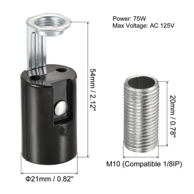 Harfington Lamp Socket, Candle Lamp Holders, Chandelier LED Bracket with Threaded for Bulb