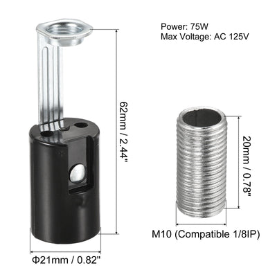 Harfington Lamp Socket, Candle Lamp Holders, Chandelier LED Bracket with Threaded for Bulb