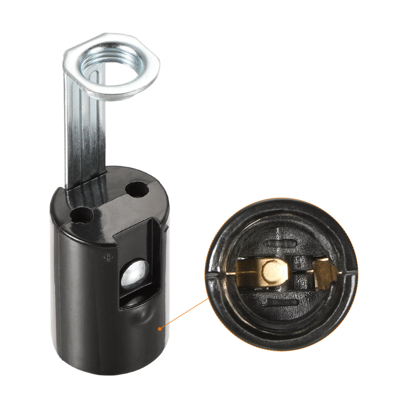 Harfington Lamp Socket, Candle Lamp Holders, Chandelier LED Bracket with Threaded for Bulb