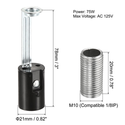 Harfington Lamp Socket, Candle Lamp Holders, Chandelier LED Bracket with Threaded for Bulb
