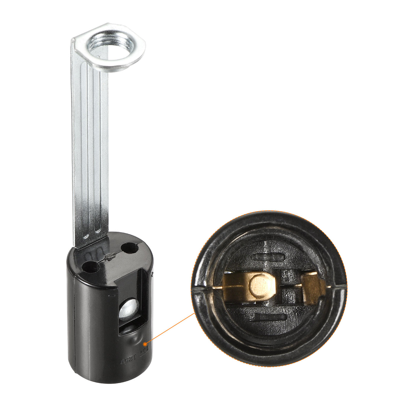 Harfington Lamp Socket, Candle Lamp Holders, Chandelier LED Bracket with Threaded for Bulb