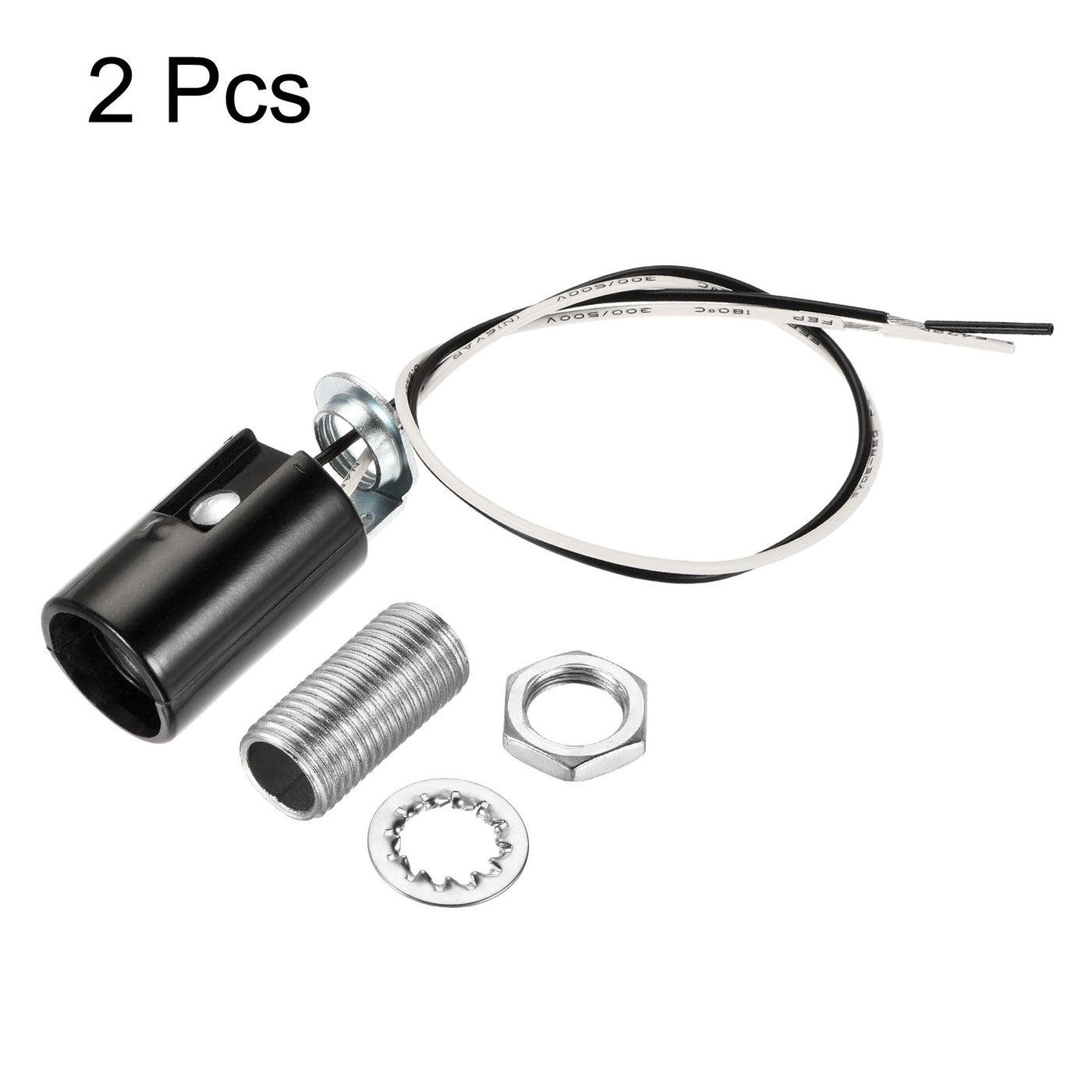 Harfington Lamp Socket, Candle Lamp Holders, Chandelier with Wire Threaded for Bulb