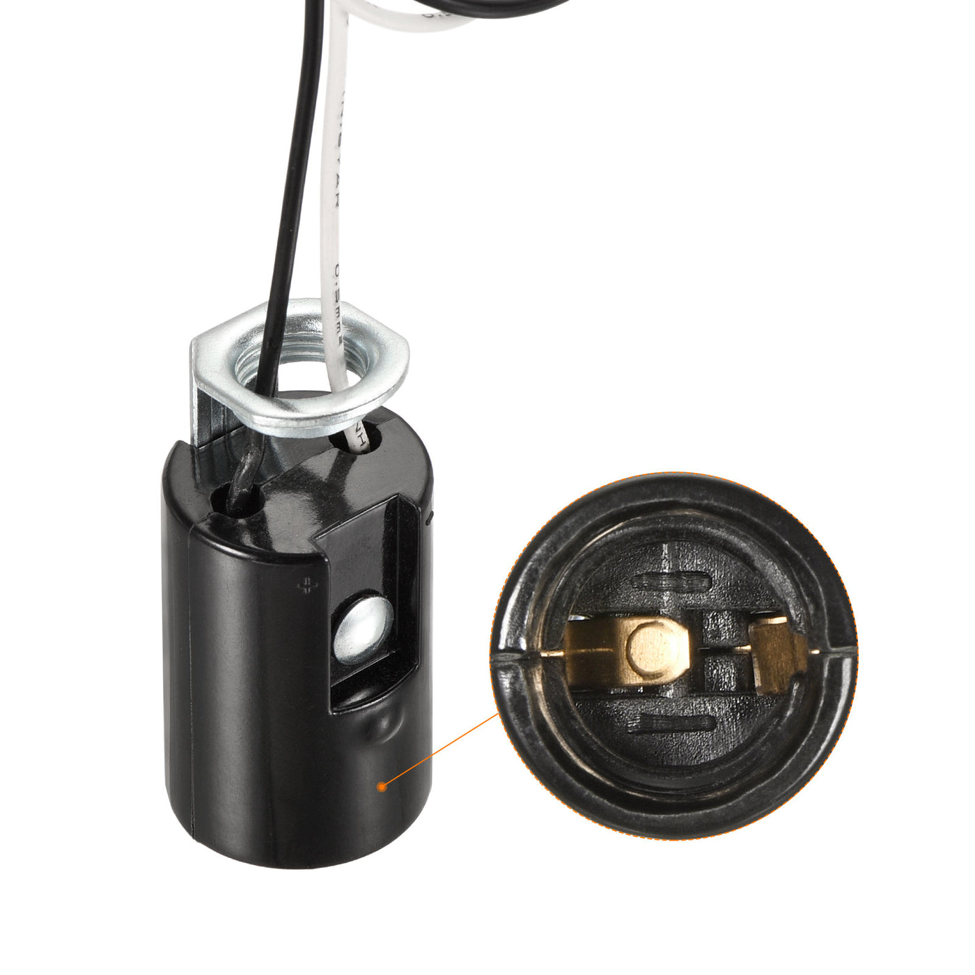 Harfington Lamp Socket, Candle Lamp Holders, Chandelier with Wire Threaded for Bulb