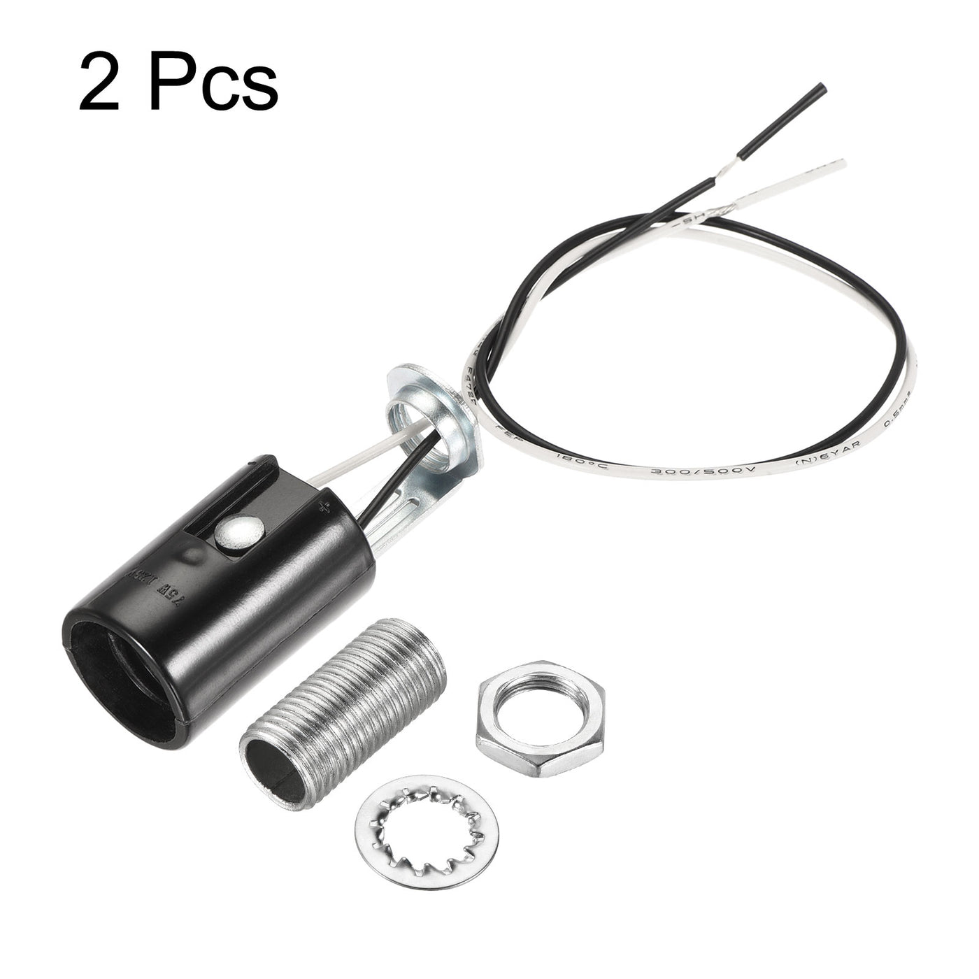 Harfington Lamp Socket, Candle Lamp Holders, Chandelier with Wire Threaded for Bulb