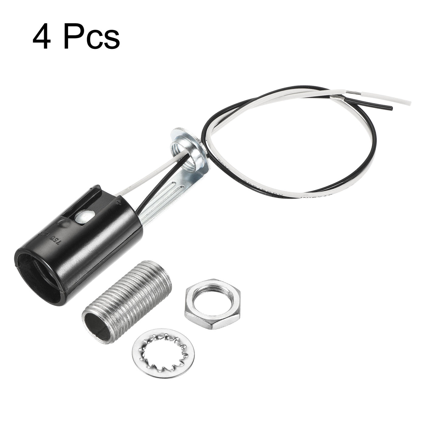 Harfington Lamp Socket, Candle Lamp Holders, Chandelier with Wire Threaded for Bulb