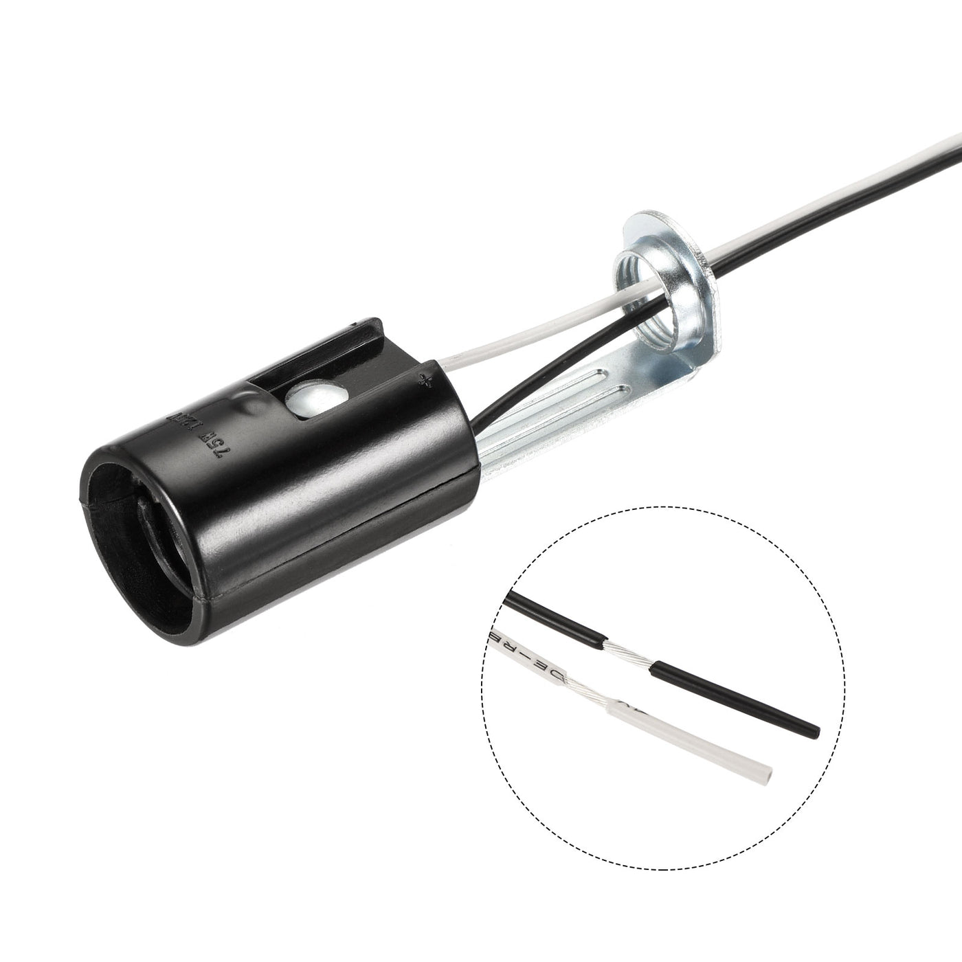 Harfington Lamp Socket, Candle Lamp Holders, Chandelier with Wire Threaded for Bulb