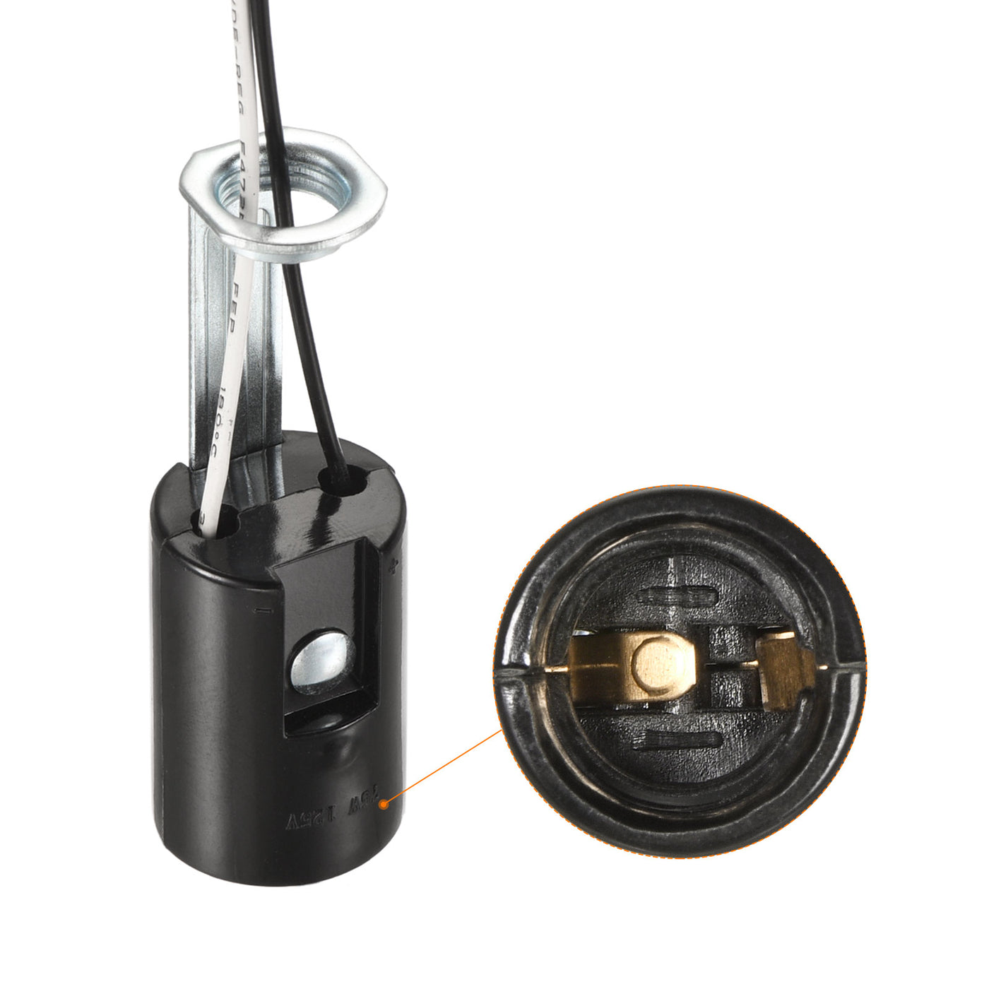 Harfington Lamp Socket, Candle Lamp Holders, Chandelier with Wire Threaded for Bulb