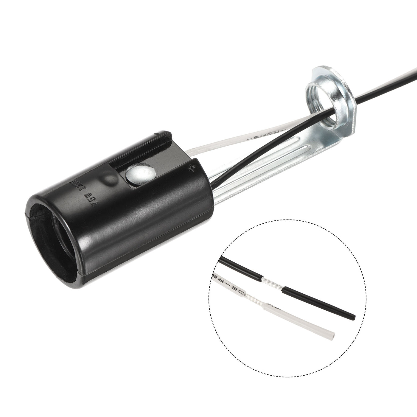 Harfington Lamp Socket, Candle Lamp Holders, Chandelier with Wire Threaded for Bulb