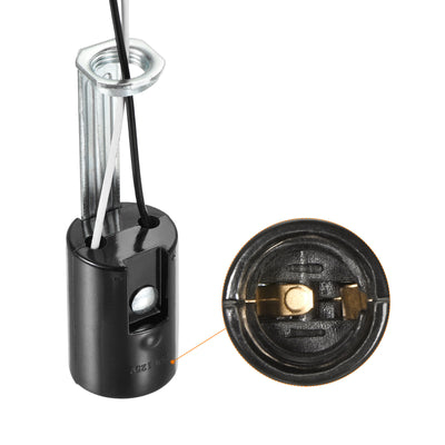 Harfington Lamp Socket, Candle Lamp Holders, Chandelier with Wire Threaded for Bulb