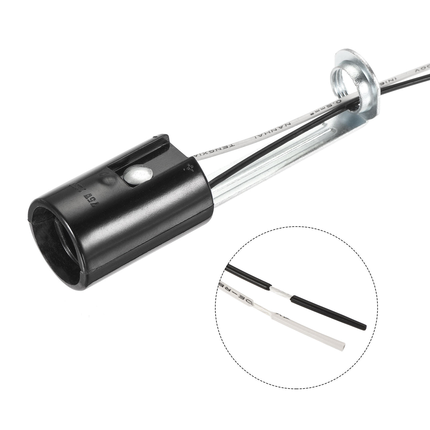 Harfington Lamp Socket, Candle Lamp Holders, Chandelier with Wire Threaded for Bulb