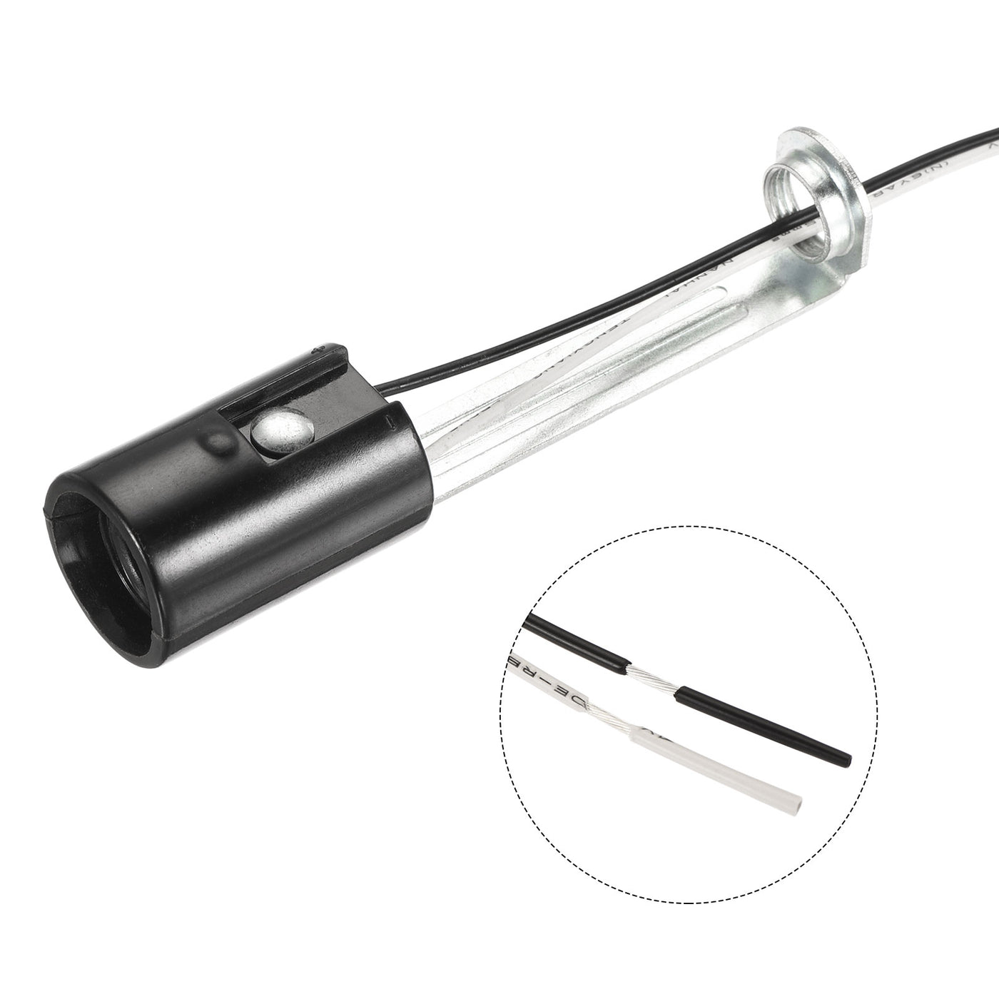 Harfington Lamp Socket, Candle Lamp Holders, Chandelier with Wire Threaded for Bulb