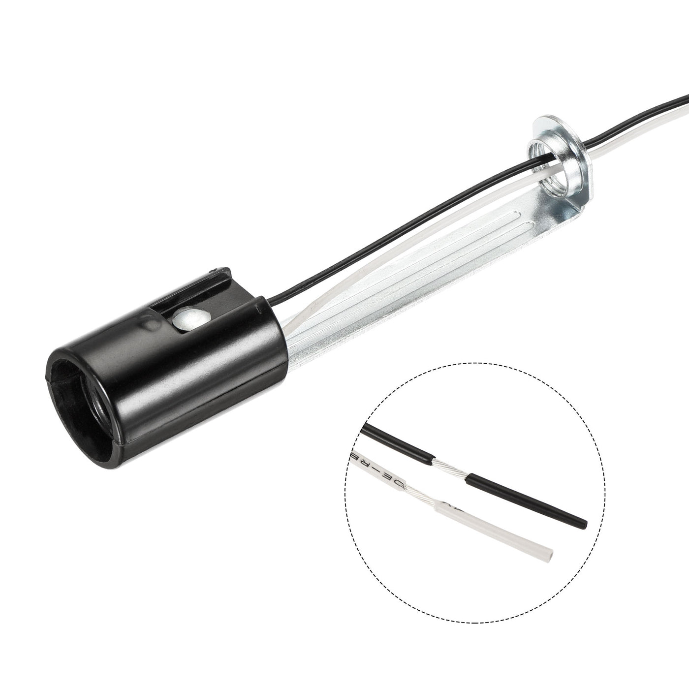 Harfington Lamp Socket, Candle Lamp Holders, Chandelier with Wire Threaded for Bulb