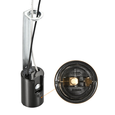 Harfington Lamp Socket, Candle Lamp Holders, Chandelier with Wire Threaded for Bulb