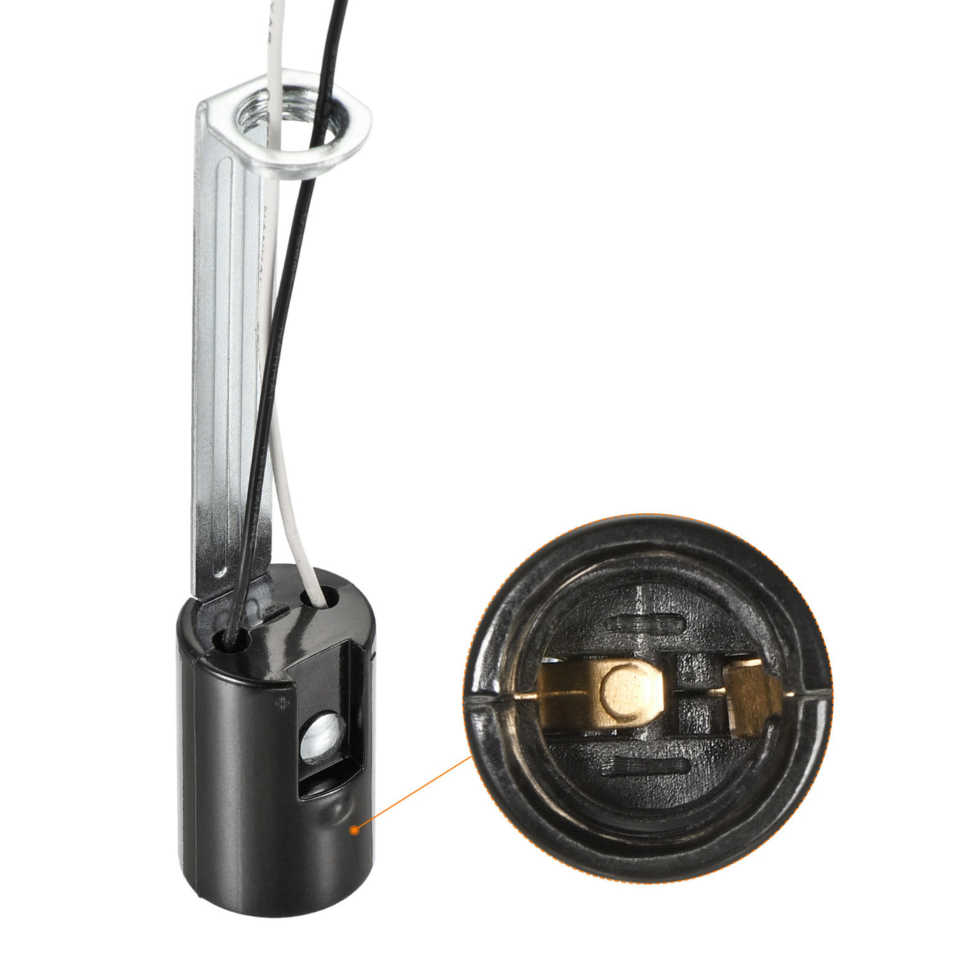 Harfington Lamp Socket, Candle Lamp Holders, Chandelier with Wire Threaded for Bulb