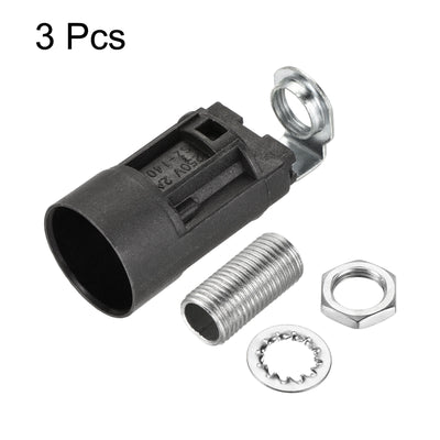 Harfington Bulb Socket Plastic Lamp Holder with Threaded Lamp Pipe Nut for Bulb