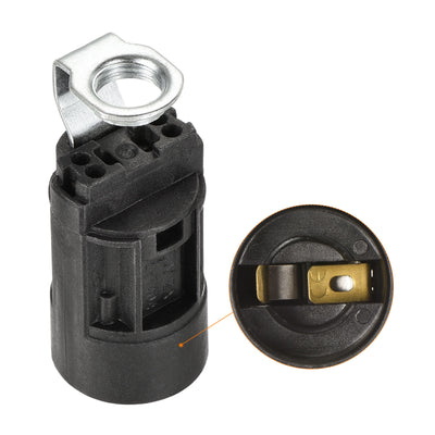 Harfington Bulb Socket Plastic Lamp Holder with Threaded Lamp Pipe Nut for Bulb