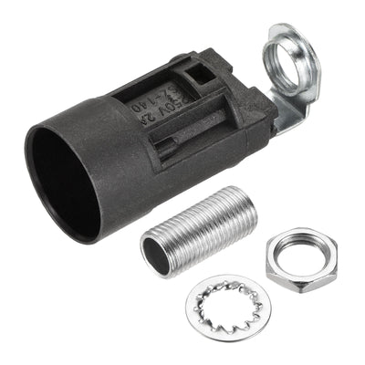 Harfington Bulb Socket Plastic Lamp Holder with Threaded Lamp Pipe Nut for Bulb