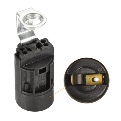 Harfington Bulb Socket Plastic Lamp Holder with Threaded Lamp Pipe Nut for Bulb